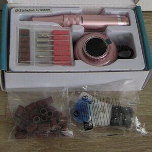 Madenia 101 Plus Compact Portable 35000 RPM USB Nail File Drill, Pink, New